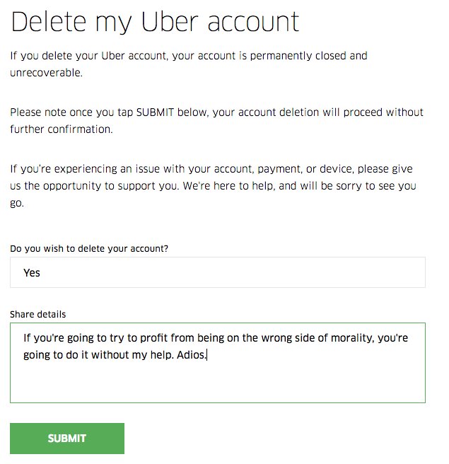 Более 200 000 человек удалили аккаунты Uber за 6 дней - 2